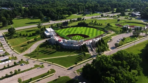Indiana University Baseball Stadium, Bart Kaufman Field. Establishing Drone Shot Stock Footage 314369672