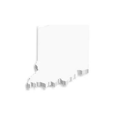 Indiana US state 3D vector map Ilustração Stock