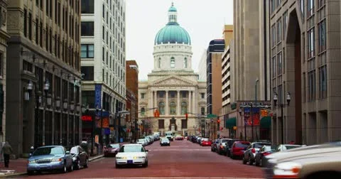 Indianapolis Capitol Building 4K Stock Footage 18320955