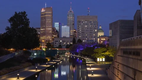 Indianapolis Day to Night Vídeo Stock 118615952