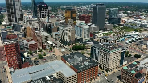 Indianapolis, Indiana Skyline | Drone Aerial Stock Footage