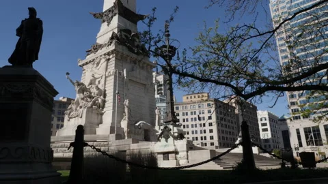 Indianapolis Monument Circle 스톡 동영상 160127555