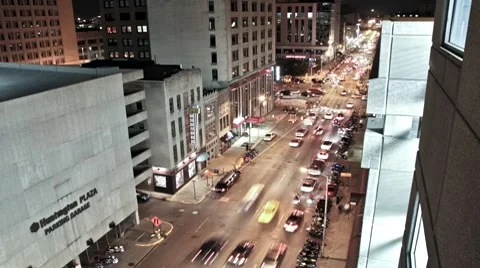 Indianapolis Streets (Time lapse) 스톡 동영상 8831801