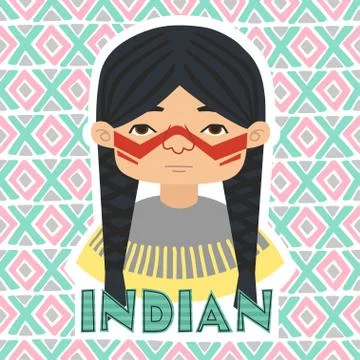 Indians Man vector illustration Illustrazione stock