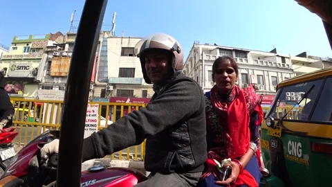 Indians talking in traffic Stock Footage 157361339