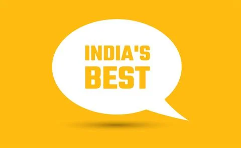 Indias best speech bubble vector illustration. Communication speech bubble .. Stock Illustration