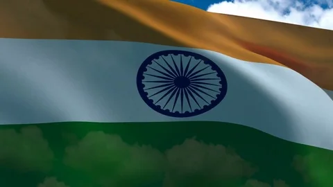 India's flag waving Stock Footage 71281818