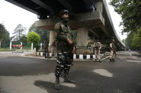 India's Independence Day function in Srinagar - 15 Aug 2019 Stock Photos