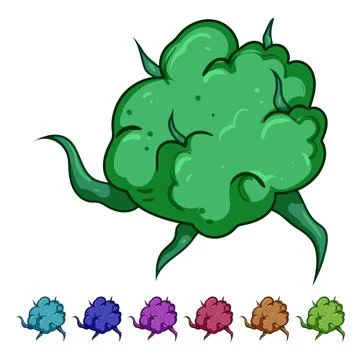 Indica weed bud cartoon vector graphic Stock Illustration