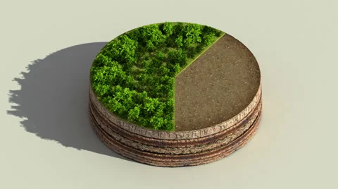 Indicate about 60 percents circle diagram, chart. Eco Infographic elements. Stock Footage 59298519