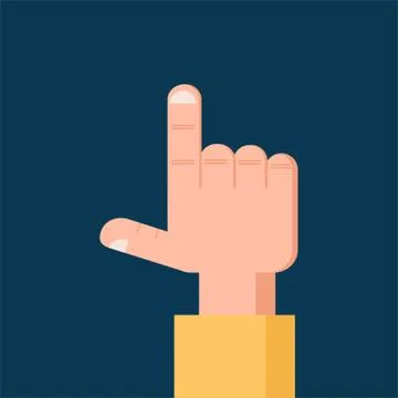 Indicate, Push Flat icon. Isolated Vector symbol Stock Illustration