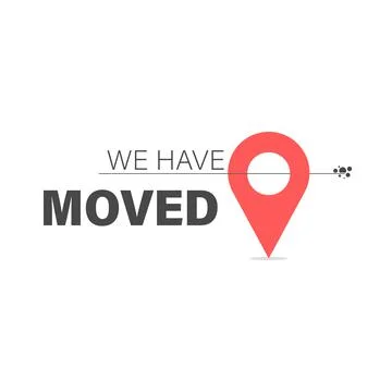 Indicated Place on the Map. We Have Moved Icon Ilustração Stock