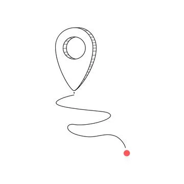 Indicated Place on the Map. We Have Moved イラスト素材