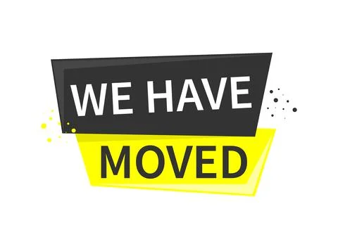 Indicated Place on the Map. We Have Moved Illustrazione stock