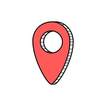 Indicated Place on the Map. We Have Moved Illustrazione stock