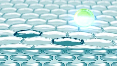 Indicates the function of the skin care cream on the skin surface 3d Stock Footage 132233423