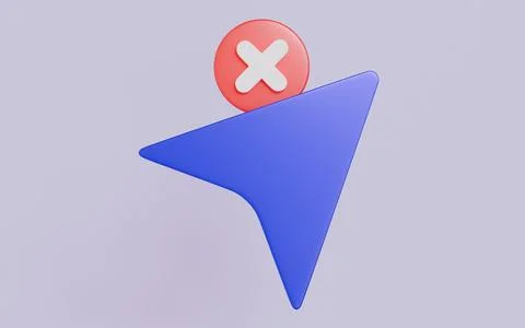 Indicating invalid action or incorrect direction, Pointer arrow 스톡 일러스트