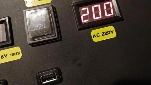 Indicator and Charging Station Display Located at an Electrical Panel in a .. Stock Photos
