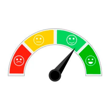 Indicator of credit afford, indicating level trust Stock Illustration