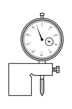 Indicator depth gauge Illustrazione stock
