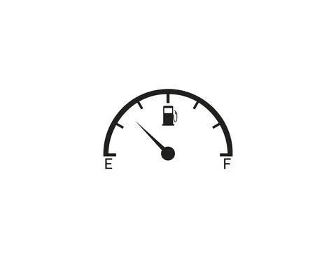 Indicator fuel icon, sign. Vector illustration. Flat design. Illustrazione stock
