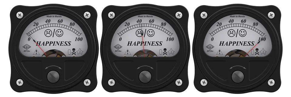 Indicator of happiness Stock Illustration