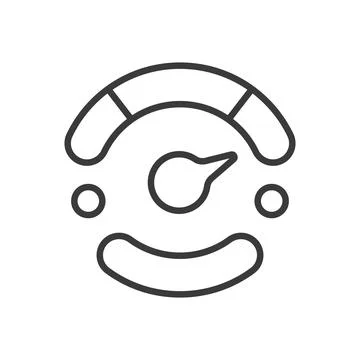 Indicator icon in line design. Indicator, signal, gauge, marker, pointer, alert Stock Illustration