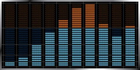 Indicator of musical equalizer. Stock Illustration
