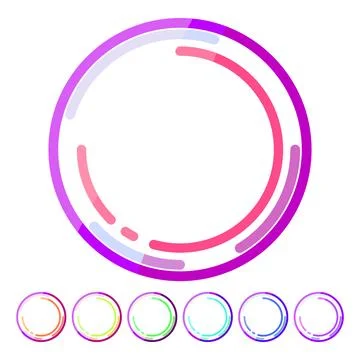 Indicator progress bar round cartoon vector graphic Stock Illustration