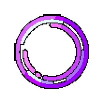 Indicator progress bar round pixel art vector illustration Stock Illustration