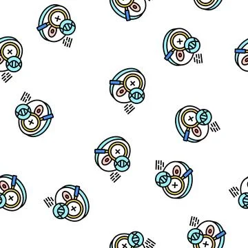 Indicator of success fertilization vector seamless pattern 스톡 일러스트