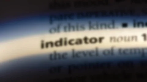 Indicator word in a dictionary. Stock Footage 99561125