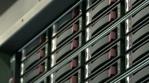 Indicators and connectors on server computer Stock-Footage 67580236