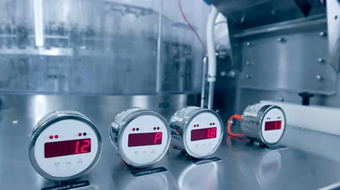 Indicators at the factory Vídeos de archivo 37242849