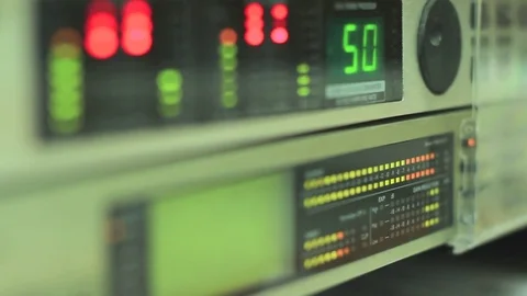 The indicators on the mixer Video stock 73815869