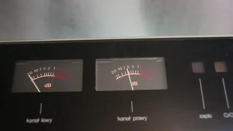 Indicators on retro cassette player. Video stock 91522008