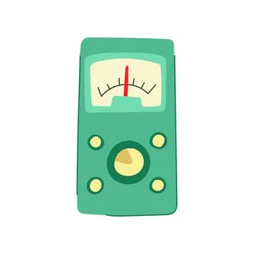 Indicators retro control panel cartoon vector illustration Stock Illustration