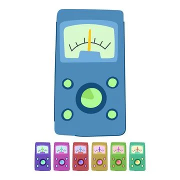 Indicators retro control panel vector cartoon graphic Illustrazione stock