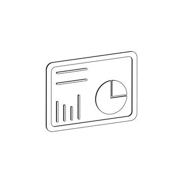 Indicators on the tablet screen in the diagram icon. Detailed icon of head Stock Illustration