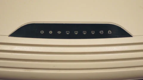 Indicators WiFi router connected to the Internet. Stock-Footage 37347494