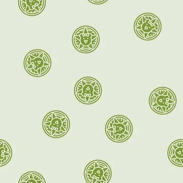Indie emo glyph seamless pattern Illustrazione stock