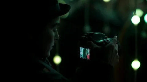 Indie Filmaker Recording a Model Stock-Footage 81495857