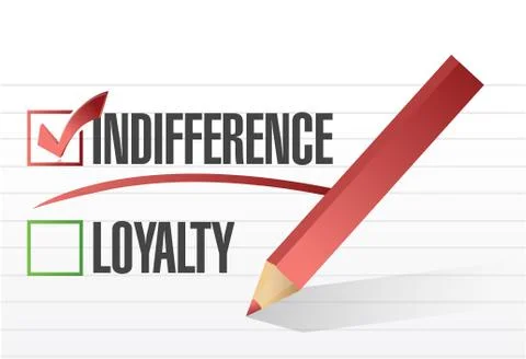 Indifference selected illustration design Stock Illustration