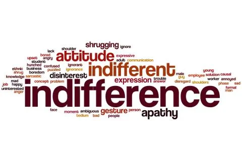 Indifference word cloud Stock Illustration
