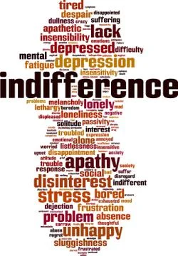 Indifference word cloud Stock Illustration