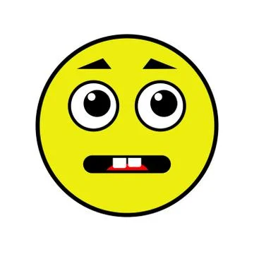 An indifferent smiley Stock Illustration
