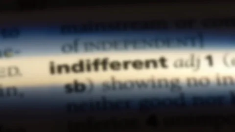 Indifferent word in a dictionary. Stock Footage 99561136