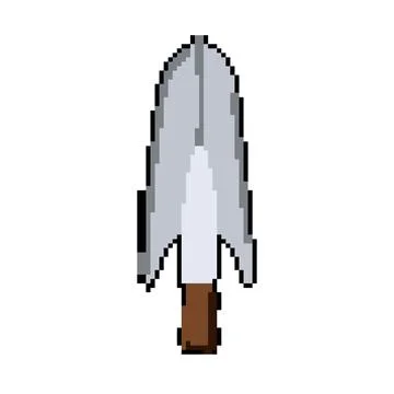 Indigenous arrowhead pixel art vector illustration Stock Illustration