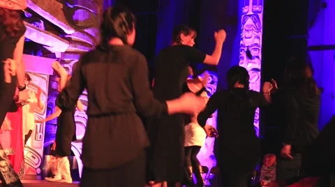 Indigenous artists dancing with audience Stock Footage 67490687