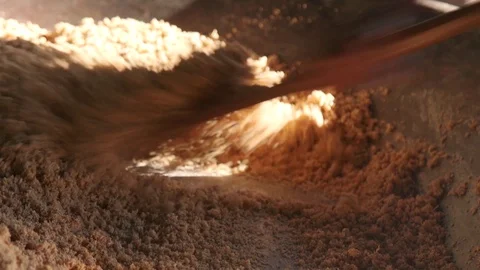 Indigenous Couple Making Cassava Flour Stock Footage 127604247